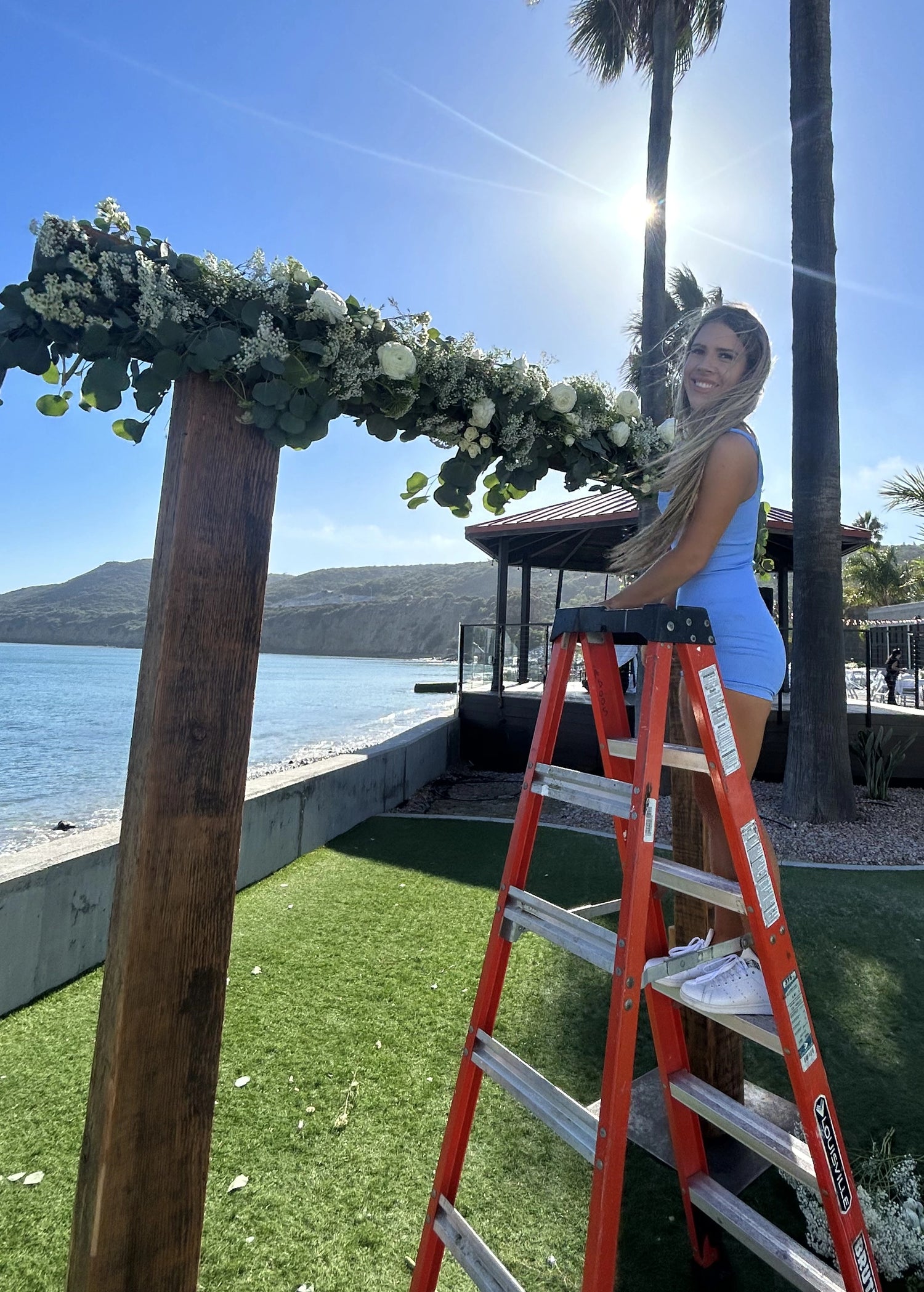 A picture of me on a ladder.